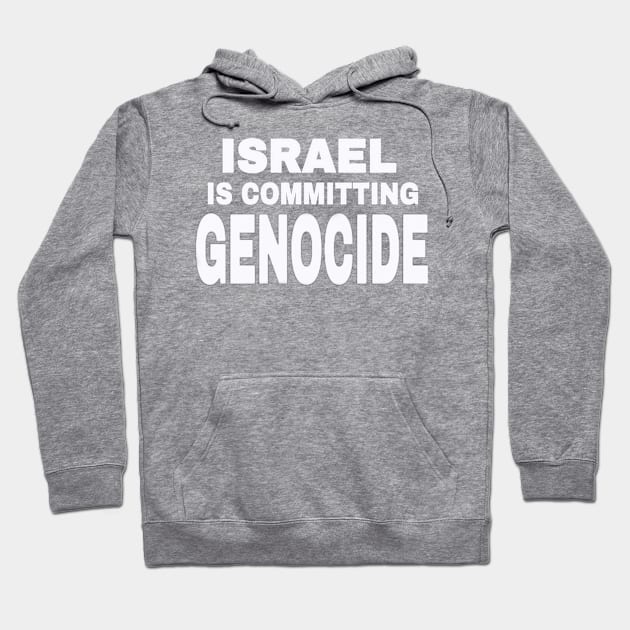 Israel IS Committing Genocide - White - Back Hoodie by SubversiveWare